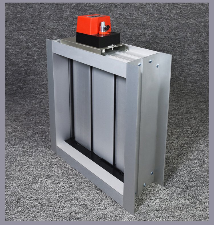 铝合金电动密闭阀 开关型 信号反馈 方形风量调节阀 通风管道阀门 -